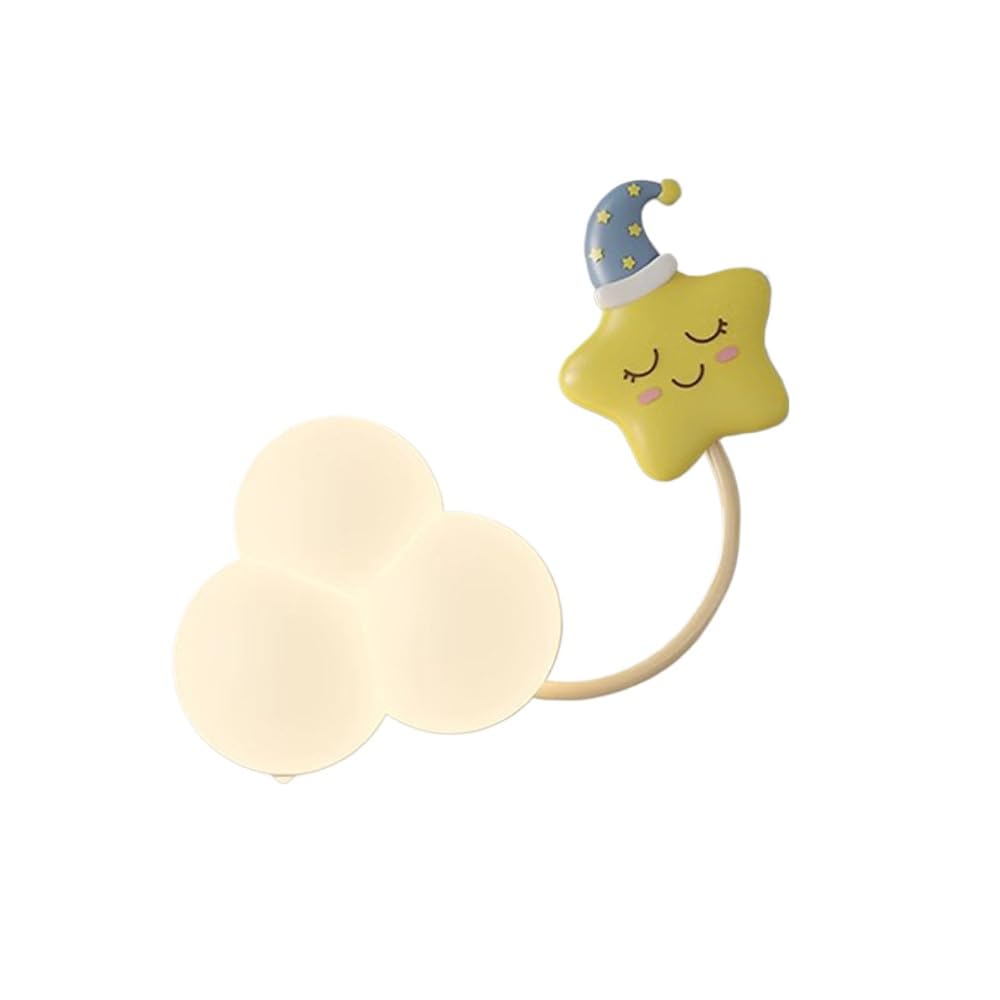 Lampa LED do pokoju dziecięcego, możliwość ściemniania, lampka nocna, styl art deco, mlecznobiały, ściana do sypialni, stolik nocny, chłopcy i dziewczęta, pokój dziecięcy, Conba