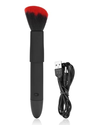 Electric Makeup Brush, 10-Speed Rechargeable Vibrating Face Brush Blending, Contour, Highlight & Airbrush Finish, Soft Portable Beauty Tool