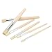 CHICIRIS 6PCS Wooden Stencil Brushes Flexible Brush Set for All Media Painting for Art and Crafting