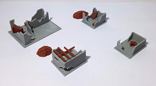 Ruines de maison de ville 1:220 Outland Models pour diorama
