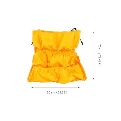 Image of Amosfun Heavy Duty Vinyl Trash can Caddy Bag Commercial Cleaning Tool Organizer with Multiple Pockets Fits Large Round Garbage Bins Storage for Spray Bottles Gloves and Long-Handled Tools