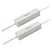 Aexit 2 x Fixed Resistors 20W 1 Ohm 5% Fixed Type Wire Wound Single Resistors Cement Resistors