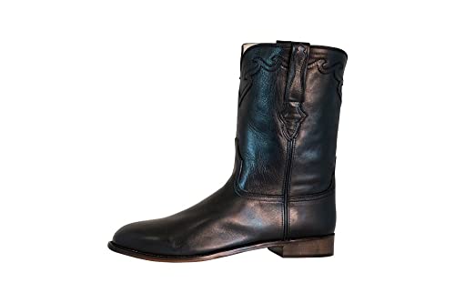 TuffRider Men's El Paso Western Round Toe Boot- Premium Brown Leather- 15 With Free Assorted Striped Socks2