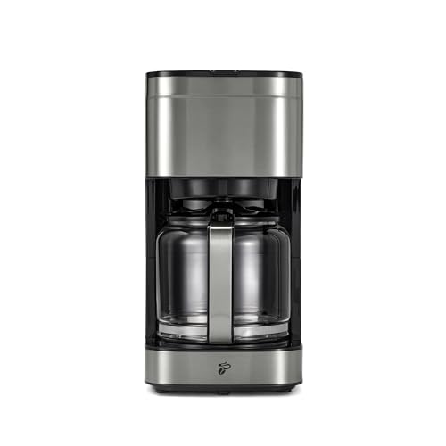 Tchibo Filterkaffeemaschine „Let‘s Brew Elegant“, für bis zu 10 Tassen Filterkaffee, 1,25L Aroma-Glaskaraffe, Edelstahl-Warmhalteplatte, Tropf-Stopp, Abschaltautomatik,...
