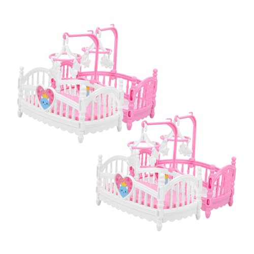 Sosoport 4 Piezas De Muebles para Casa De Muñecas Miniaccesorios para Casa De Muñecas Kit para Casa De Muñecas En Miniatura Cuna para Muñecas Accesorios para Casa De Muñecas Cosas En