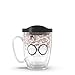 Tervis 1257888 Harry Potter - Glasses and Scar Insulated Tumbler with Wrap and Black Lid, 16 oz Mug - Tritan, Clear