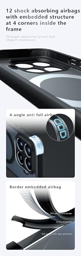 Image of Compatible with Xiaomi 17T Pro Case Cover,Compatible with Xiaomi 17T Pro 5G 2602EPTC0G Built-in 360Rotating Magnetic Mount Matte Translucent Phone Protective Case Black