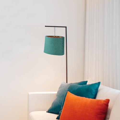 Lurrose Practical Oval Lampshade 9X5X7 Inch Green Fabric Clip-on Lamp Shade for Table Bedside and Floor Lamps Indoor Lighting Cover - Image 4