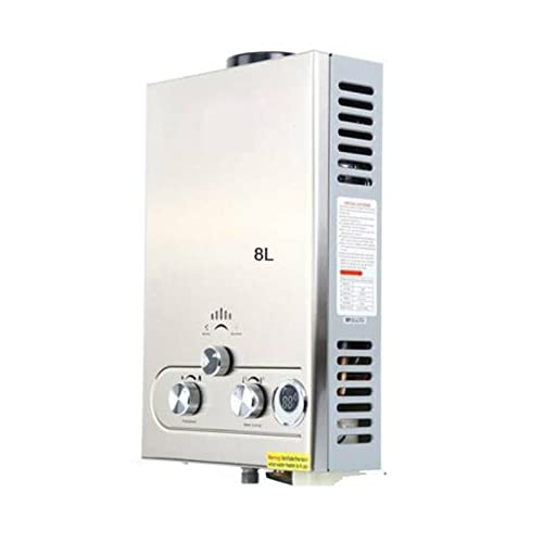 Scaldabagno per bagno Riscaldatore di Acqua Senza Serbatoio Propano 8L Gas Propano Gpl 2GPM Riscaldatore di Acqua Calda Istantanea Caldaia Senza Serbatoio Doccia elettrodomestico Ospedali, scuole e ca