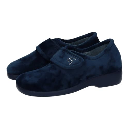 Chaussons fermés femme Garzon en bleu marine avec semelle isolante et sécurité