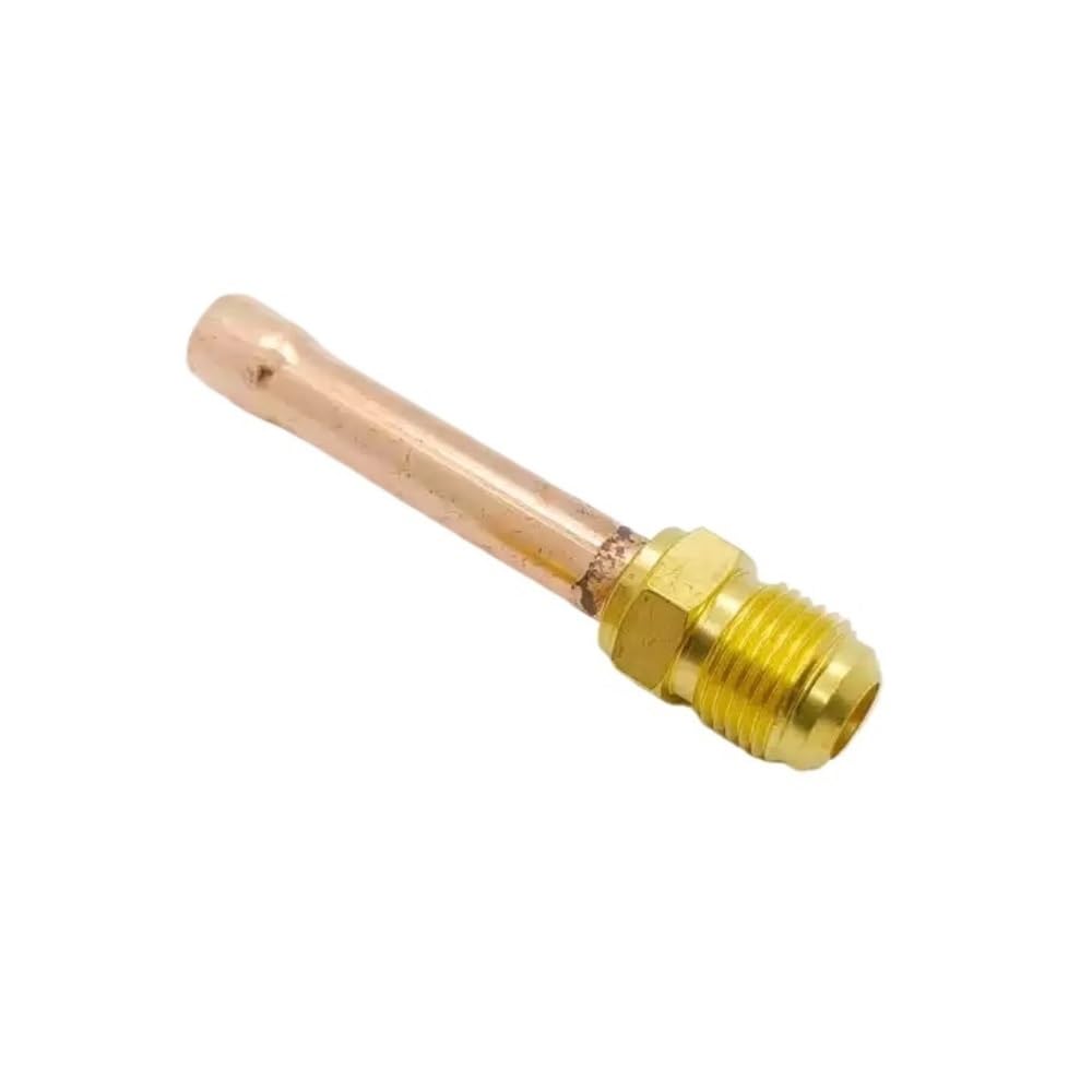 Metal Pipe Adapter 5pcs Copper Tube End Feed Coupler Connectors, No Nut 1/4 5/8 1/2 3/4inch Flare Brass Fittings(1/4inch)
