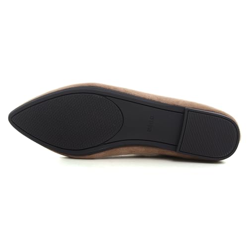 Image of Dear Time Women's Pointed Toe Ballet Flats Simple Casual Office Work Flats Slip-on Comfortable Shoes