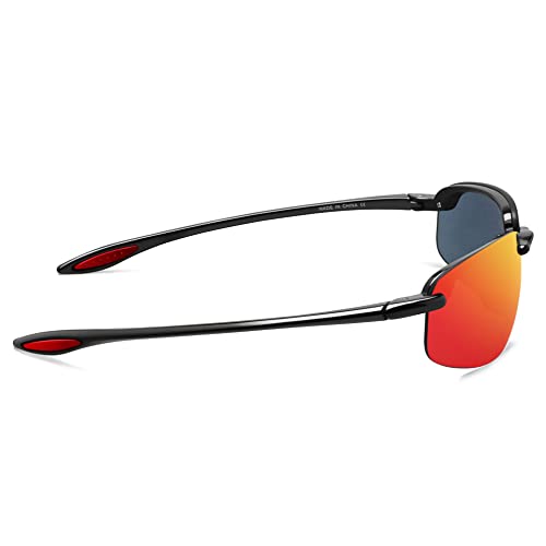 Image of JULI Sports Sunglasses for Men Women Tr90 Rimless Frame for Running Fishing Baseball Driving MJ8001