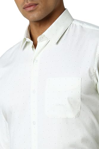 Image of Peter England Men Cotton Solid Slim Fit Shirt