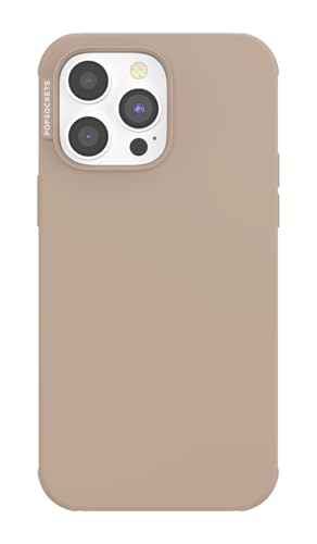 Image of POPSOCKETS iPhone 14 Pro Max Case with MagSafe, Phone Case for iPhone 14 Pro Max, Grip Sold Separately, Wireless Charging Compatible - Latte