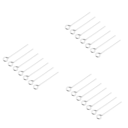 ULDIGI 3sets Stainless Steel Open Eye Pins Jewelry Making Head Pins DIY Jewelry Supplies 200pcs*3