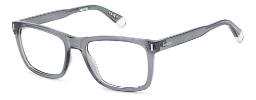 POLAROID Brille mit Sehstärke für Herren optional mit Sonnenbrillentönung oder Blaulichtfilter, Rechteckig, gefertigt aus Öko-Co-Polyester, Modell: PLD D512 (inklusive Brillenetui)
