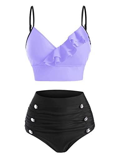 DRESSFO High Waisted Bikini Set