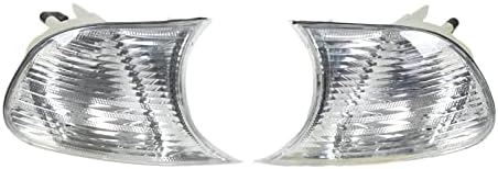 Tbest Luces de esquina delanteras de coche, lente clara izquierda y derecha, luc