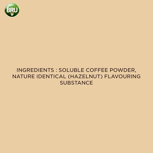 Image of Bru Gold Hazelnut 100g | Flavoured Instant Coffee | Flavourful Twist to Your Everyday Coffee | Made with Freeze-Dried Coffee | Makes 80 cups |