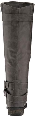 Rampage Women's Hansel Knee High Boot, Grey Smooth, 5.5 M US