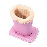 Sharplace Casa de gafas de gafas forradas de felpa, Rosa