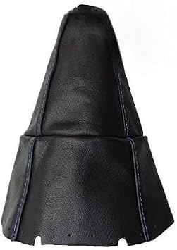 Ltd for Nissan X-Trail T31 Mk2 2007-2013 Black Leather Shift Boot with Blue Stitch
