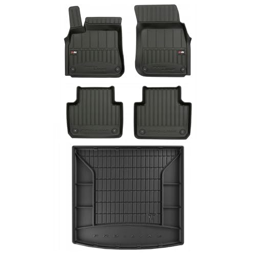 MOTOS Kit de tapis de sol en caoutchouc et tapis de coffre pour Porsche Cayenne III depuis 2017 Améliorez votre confort de voyage avec tapis antidérapant...