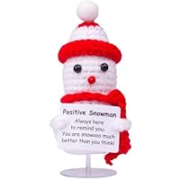 Mwmoeen Weihnachten Positive Weihnachtsmann Hirsch Schneemann, Pocket Hug Positive Kartoffel, Strickwolle Emotionale Unterstützung Hirsch Schneemann Mutmacher Weihnachten Geschenk Dekoration