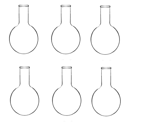 Salco Borosilicate Glass Long Neck Round Bottom boiling Flask, Borosilicate Glass with Heavy Wall Round Bottom Boiling Flask RBF - Pack of 6 (50 ML) (B09K3HSLYK) Amazon Price History, Amazon Price Tracker