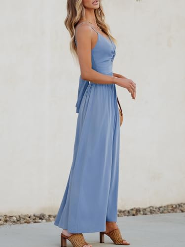 CUPSHE Women Casual Dress Beach Sleeveless V Neck Summer Cutout Spaghetti Straps Formal Maxi Sun Dresses4