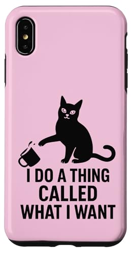 Gato divertido, hago lo que quiero, sarcástico, gatito, amante de las mascotas Carcasa para iPhone XS Max