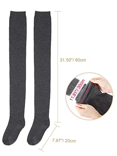 Image of Women's Long Knitted Fingerless Gloves Thumbhole Stretch Arm Warmers | Stretchy soft knitted arm warmers for women, comfortable thumbhole design, ideal daily winter hand sleeve accessories