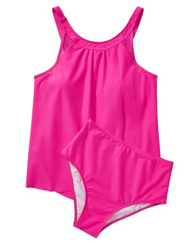 Image of SUUKSESS Women Tummy Control Tankini Bathing Suit Ruffle High Waisted Swimsuit