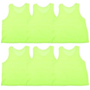 GANAZONO 6pcs Mesh Soccer Scrimmage Team Practice Vest Pinnies Jerseys Train Vest Reversible for Athlete Sport Basketball