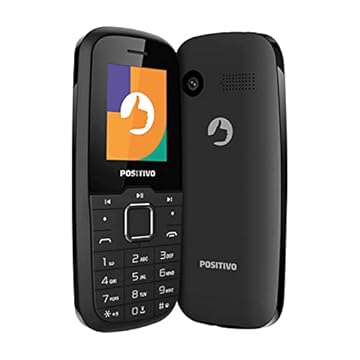 Celular Feature Phone Positivo P26 Tela 1,8", 2G Dual SIM Câmera traseira QVGA, 32MB RAM 32MB Armazenamento, Bluetooth, Rádio FM - Preto