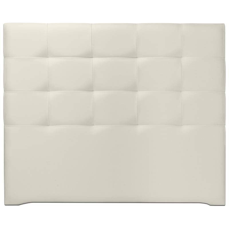 Ventadecolchones - Cabecero Tapizado Acolchado de Dormitorio Modelo Tablet Largo en Polipiel Blanco...