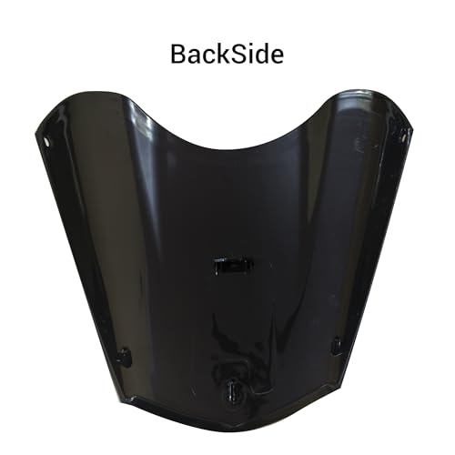 Image of WAZA Apache RTR 180 BS6 Windshield Front Headlight Visor Glass Bike Wind Deflectors Windscreen Glass Black Protector Superior ABS /PC Plastic (RTR)