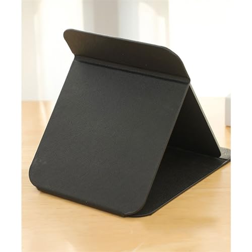 Espejo rectangular negro de sobremesa y baño con funda protectora de cuero 6