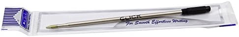 Click Vogue White Body Black Ink Ballpoint Twist Mechanism Ball Pen refills