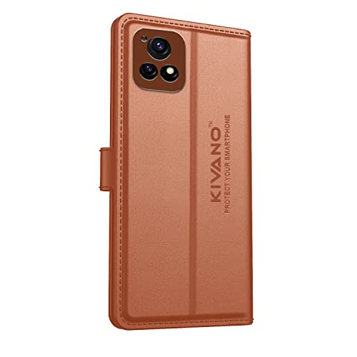 Image of KIVANO Compatible with Vivo Y72 5G Flip Cover | Leather Finish | Inside Pockets & Inbuilt Stand | Shockproof Wallet Style Magnetic Closure Back Cover Case