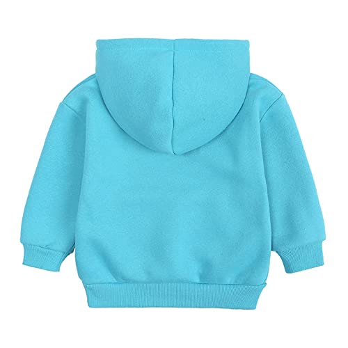 Big Hood Hoodie Solid Casual Fleece Liner Long Sleeve Pullover Toddler Boy Girl Warm Sweatshirt (Sky Blue, 8-9 Years)3