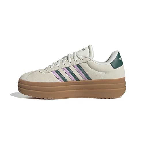 adidas Femme VL Court Bold Shoes, Off White/Collegiate Green/Bliss Lilac, 38 EU