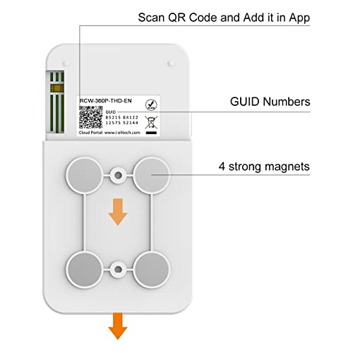 Elitech Wireless Digital Data Logger Remote Real-Time Temperature Humidity Monitor SIM Card Cloud Data Storage Dual External T&H Probe 4G Communication, RCW-360P-THDE (-40~176℉)