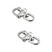 Sosoport 2pcs Stainless Steel Split Rings Stainless Steel Snap Shackle Swivel Eye Snap Shackle Stainless Steel Chains Stainless Chain Swivel Shackle Stainless Steel Shackles Hand Drawn Hook