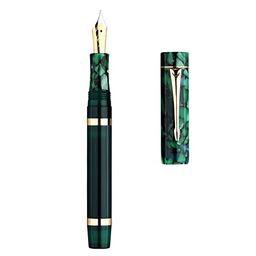 Stylo plume Lanxivi M700 fini les ratures grâce à sa pointe fine en celluloïd fluide