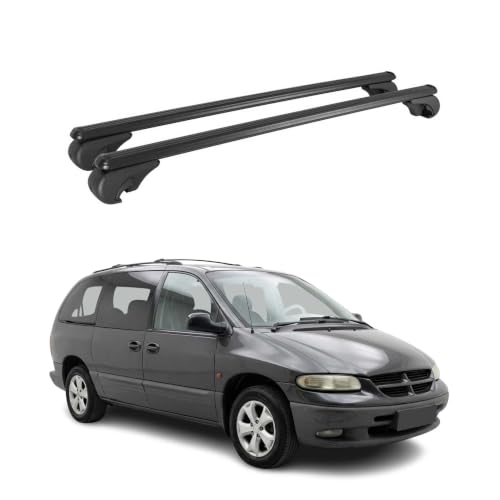 OMAC Dachträger für Chrysler Voyager 1996-2000 Aluminium 2 Stangen Schwarz