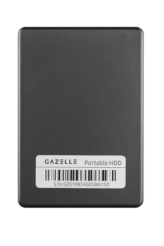 Image of GAZELLE High-Speed 500GB Ultra Slim Portable External Hard Drive - 2-in-1 Type C & USB 3.0, Compatible with PC, Mac, Laptop, PS4, Xbox, iPad, Tablet, Mobile (Black) - 1 Year Warranty