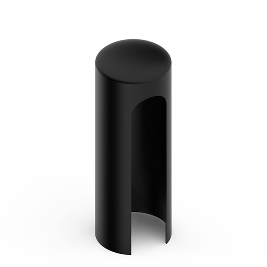 4 casquillos para puerta de 20 mm de diámetro, de plástico, color negro