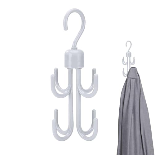 Organizador De Cinturones para Armario - Estante Giratorio De 360 Grados con 4 Garras Resistente - Colgador de Camisetas sin Mangas - para Toalla, Abrigo, Sombrero, Bufanda, Bolso Y Corbatas